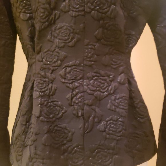 Anne Fontaine Paris Black Floral Natalia Jacket - Picture 8 of 16